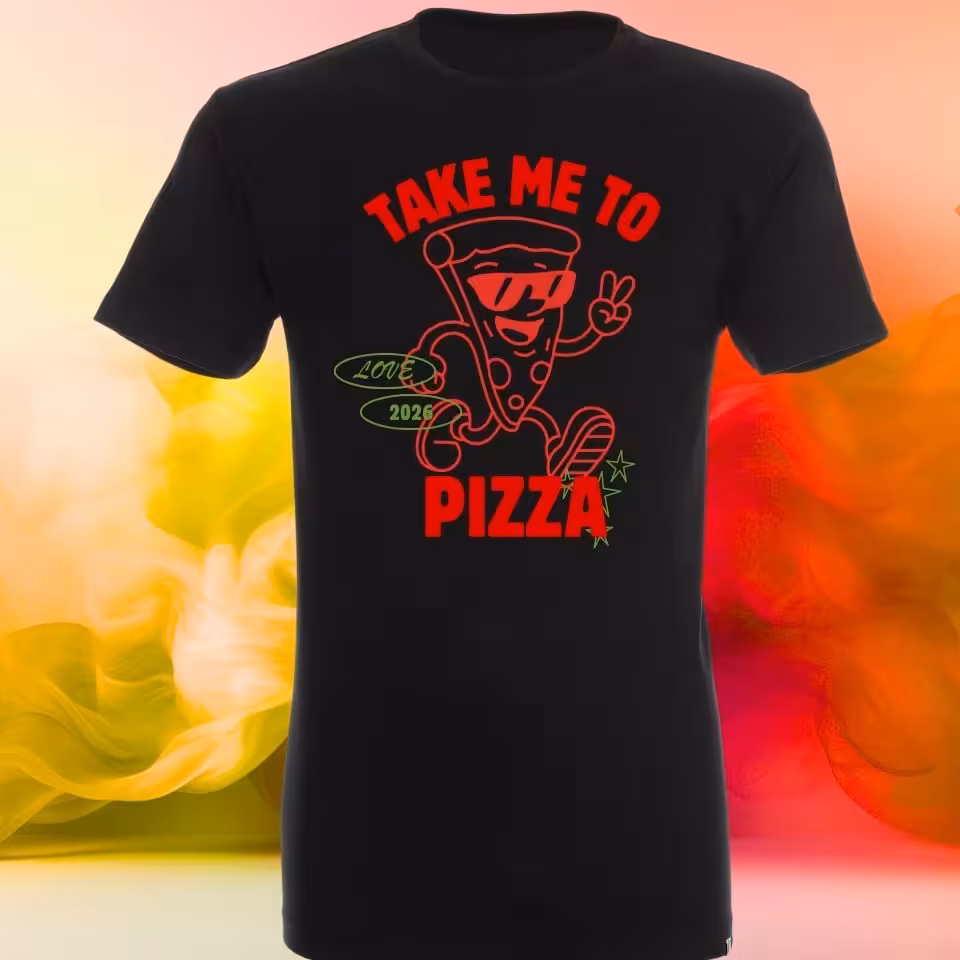 Koszulka Premium Walentynki Pizza męska