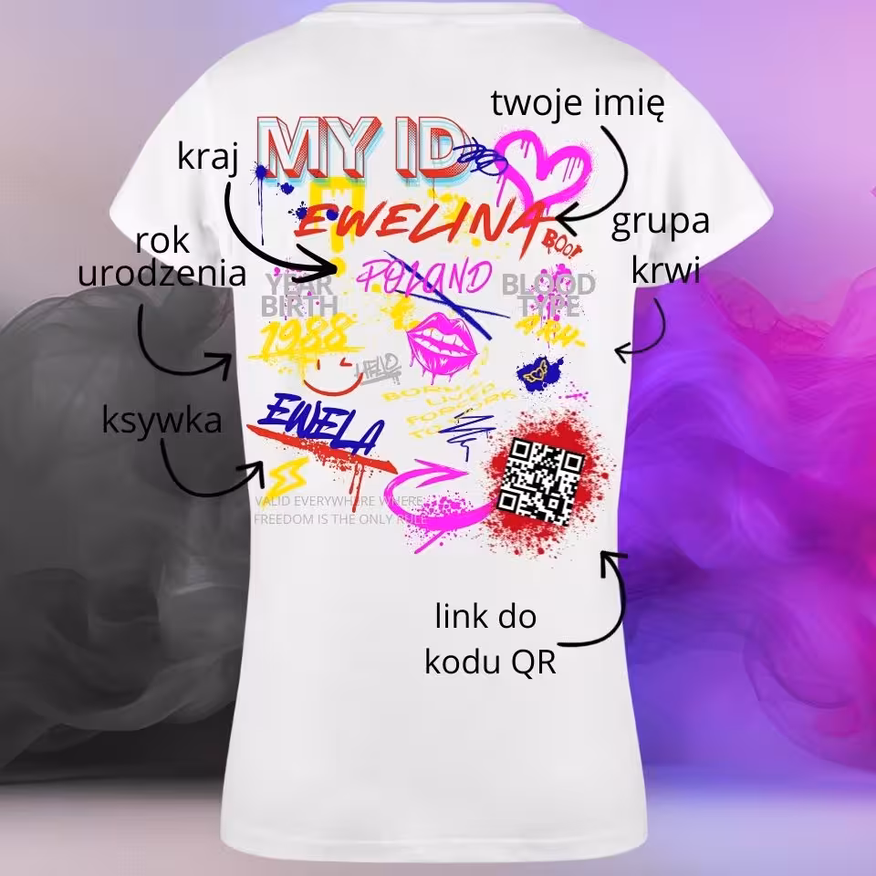 Koszulka PremiumPlus MY ID Personalizowana damska